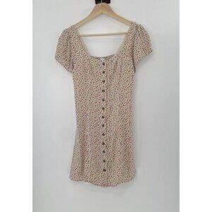 American Eagle Outfitters Floral Mini Dress - Cream and Red